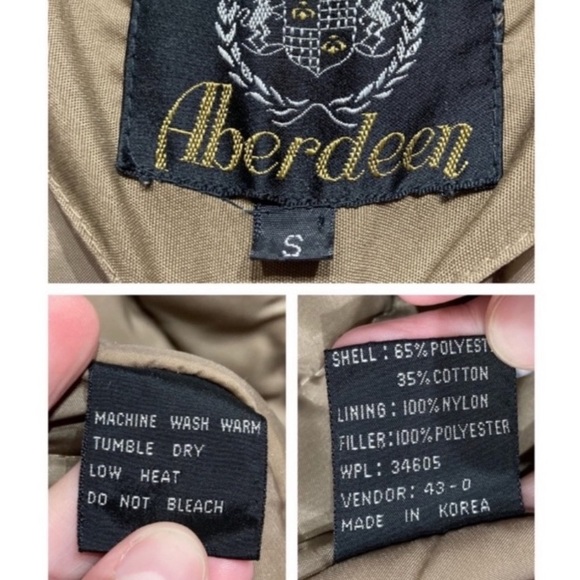 Vintage Brown Oversized utility coat with quilted inside & hood - Picture 12 of 15